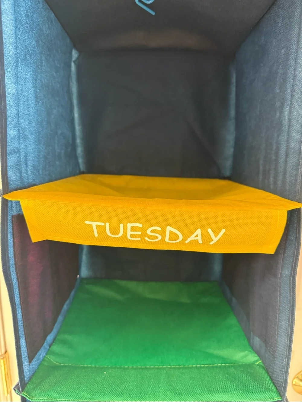Kids Days of Week Hanging Closet Organizer School Clothes